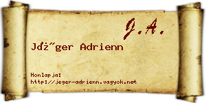 Jéger Adrienn névjegykártya
