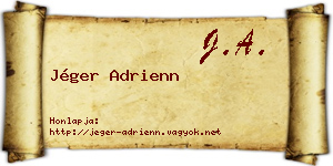 Jéger Adrienn névjegykártya